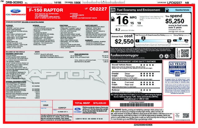 2020 Ford F-150 Raptor