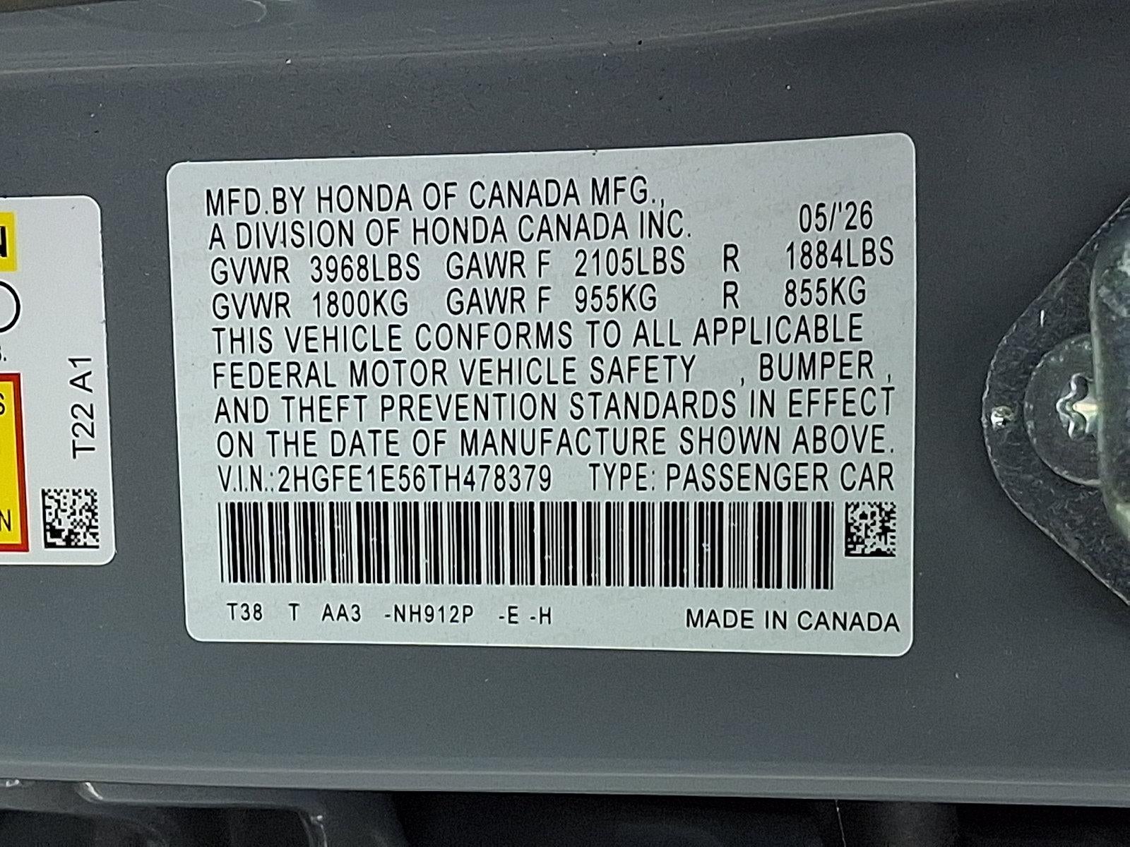 2026 Honda Civic Si Si Manual Sedan