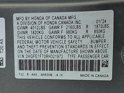 2024 Honda Civic Sedan EX CVT