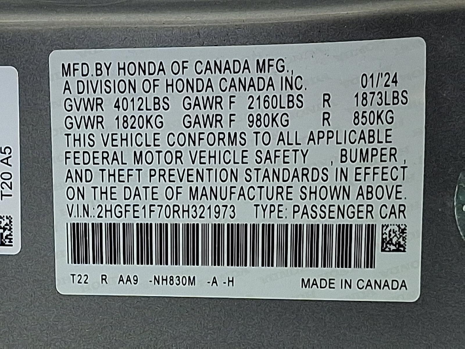 2024 Honda Civic Sedan EX CVT