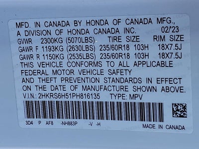 2023 Honda CR-V Hybrid Sport AWD