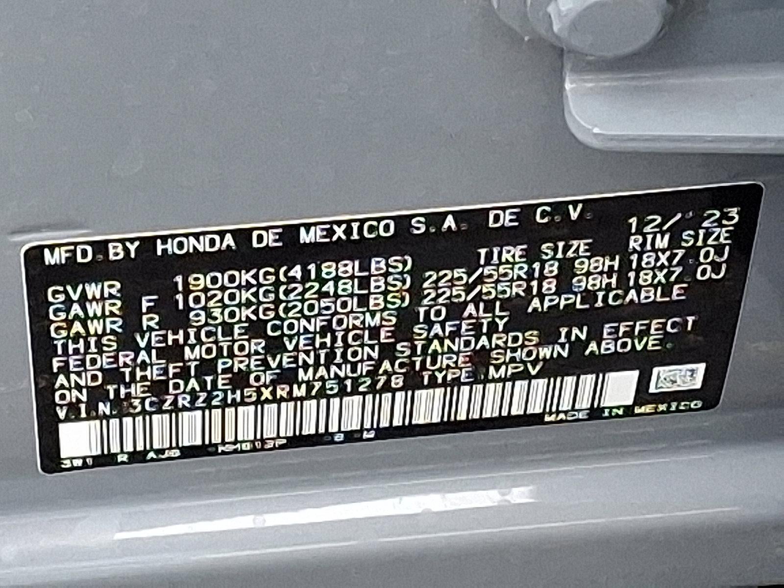 2024 Honda HR-V Sport AWD CVT