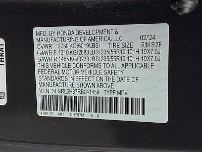 2024 Honda Odyssey Touring Auto