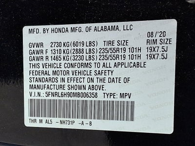 2021 Honda Odyssey Elite Auto