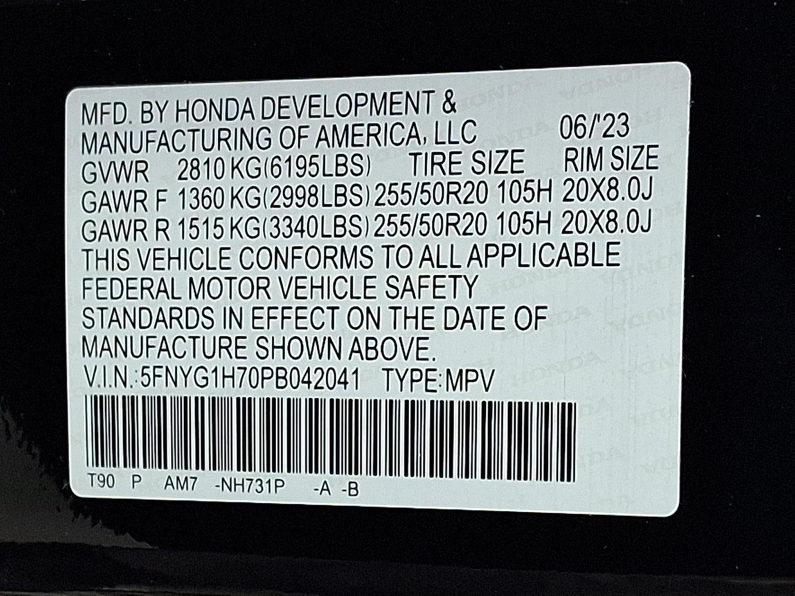 2023 Honda Pilot Touring AWD