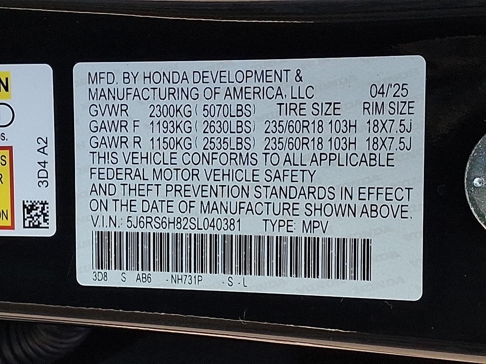 2025 Honda CR-V Hybrid Sport-L AWD