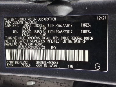 2022 Toyota 4Runner SR5 Premium 4WD (Natl)