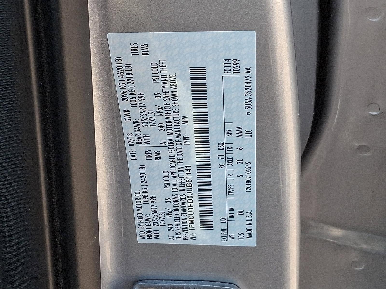 2018 Ford Escape SEL FWD