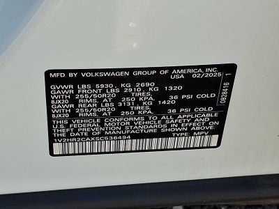 2025 Volkswagen Atlas 2.0T SE w/Technology 4MOTION