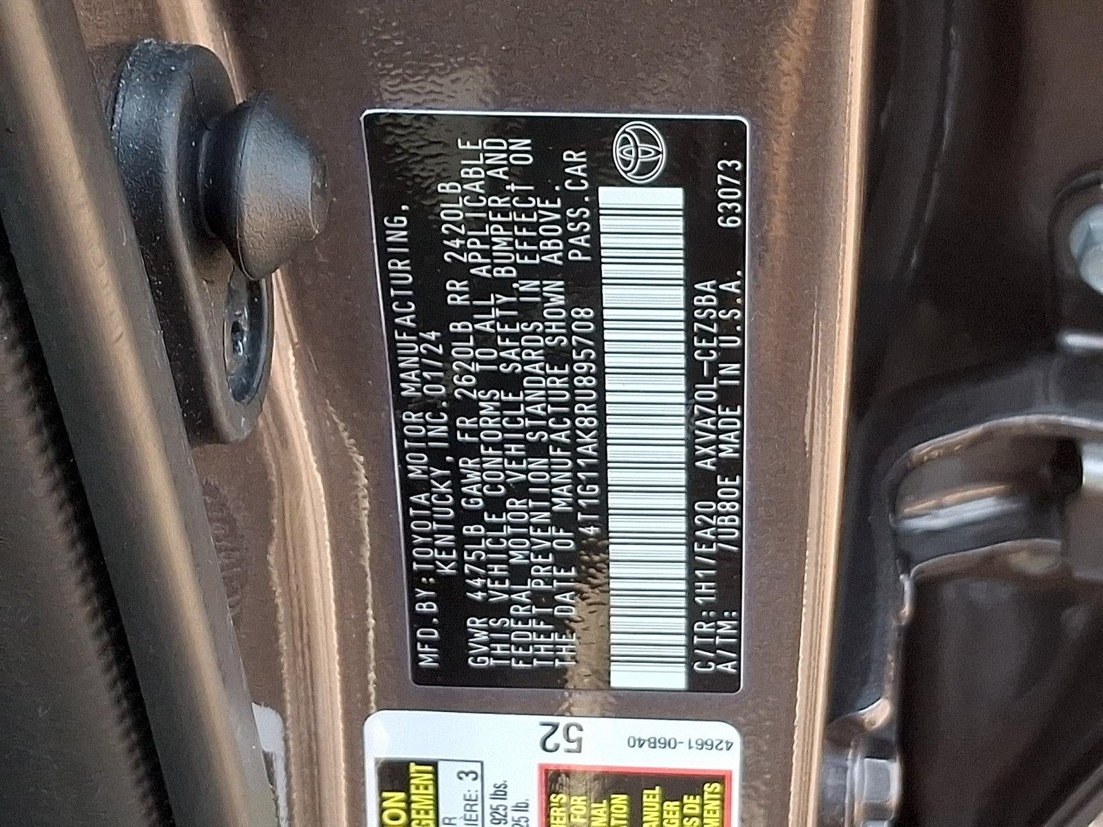 2024 Toyota Camry SE Auto (Natl)