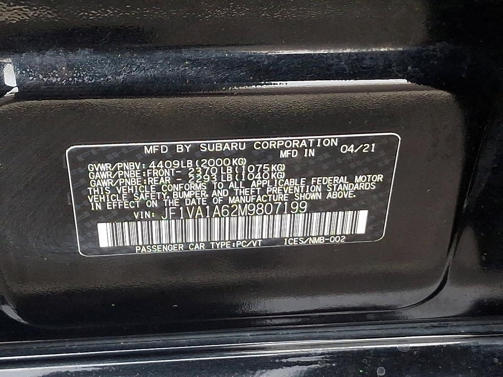 2021 Subaru WRX Manual