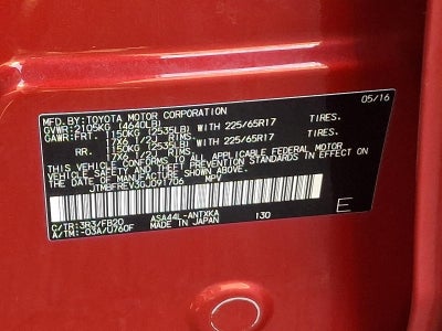 2016 Toyota RAV4 AWD 4dr LE (Natl)