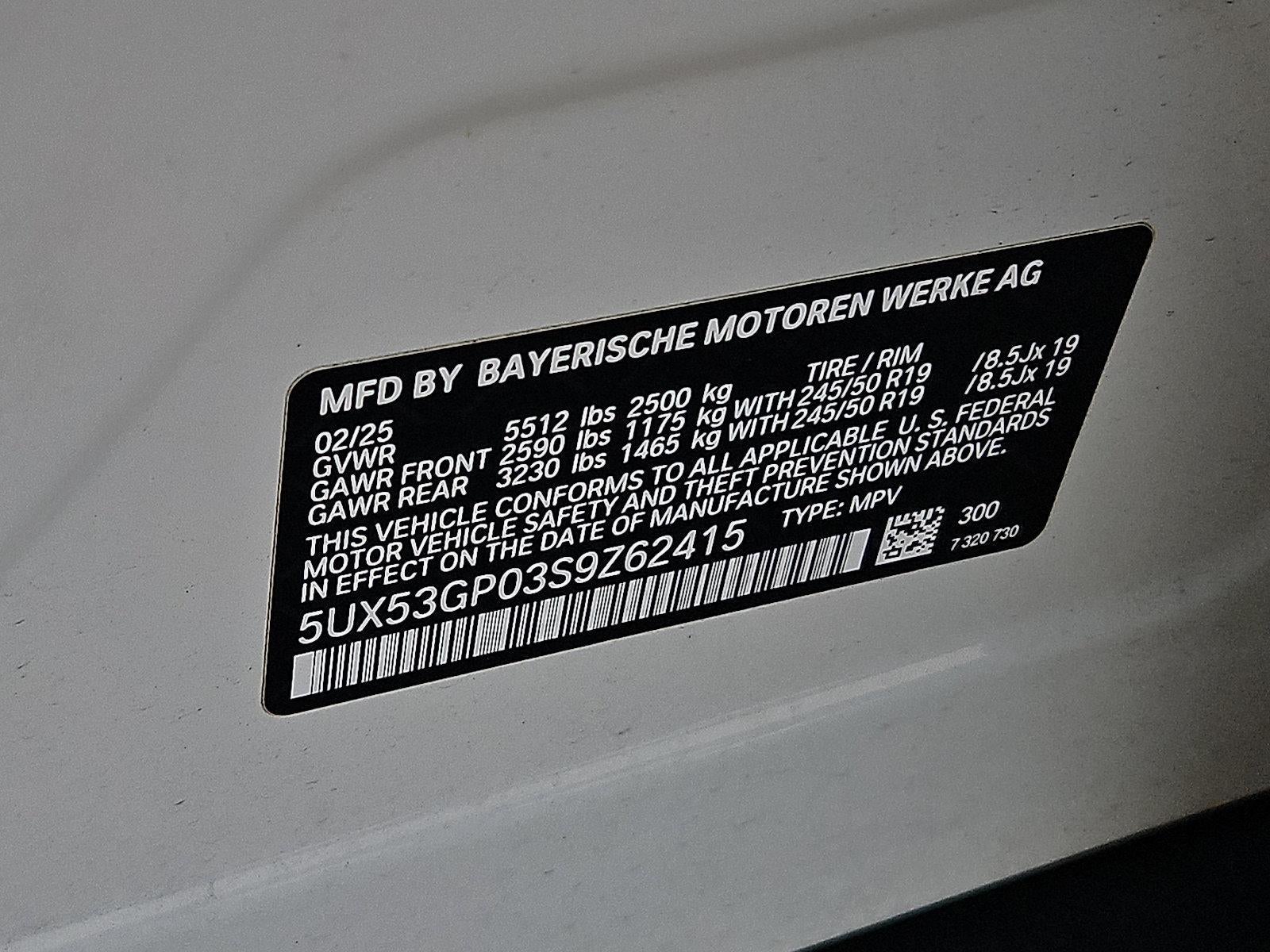 2025 BMW X3 30 xDrive Sports Activity Vehicle