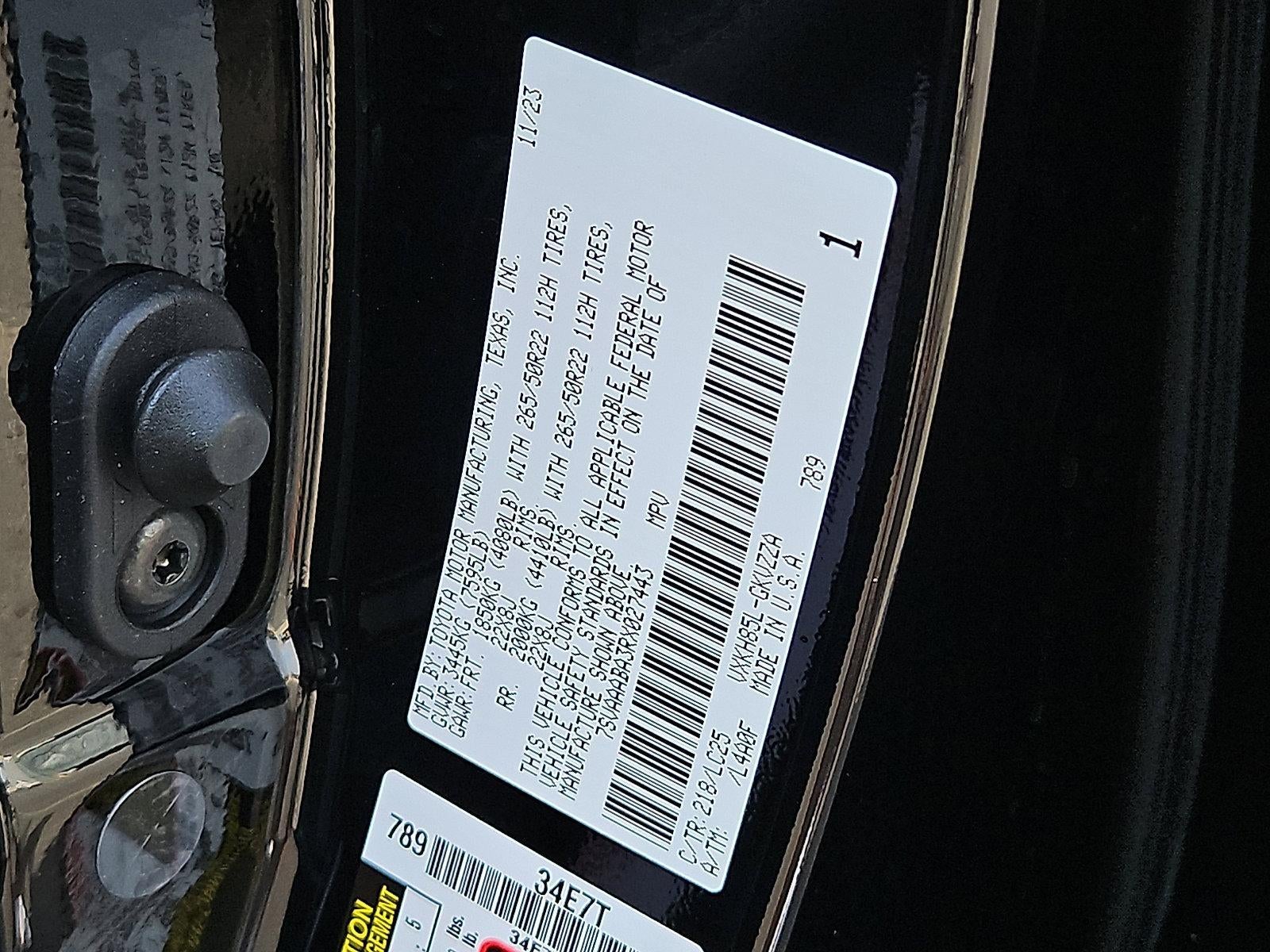 2024 Toyota Sequoia Capstone 4WD (Natl)