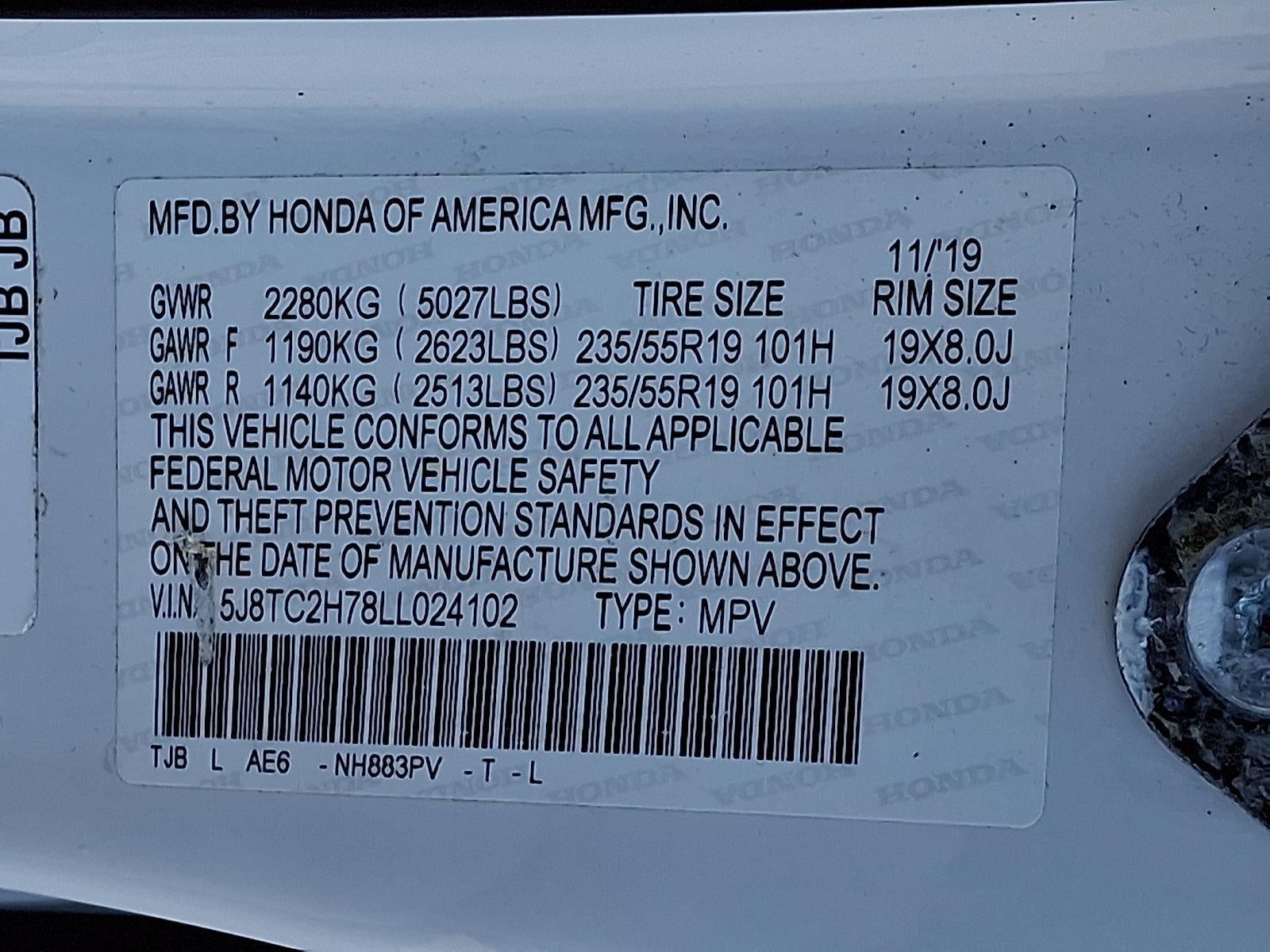 2020 Acura RDX SH-AWD w/Advance Pkg
