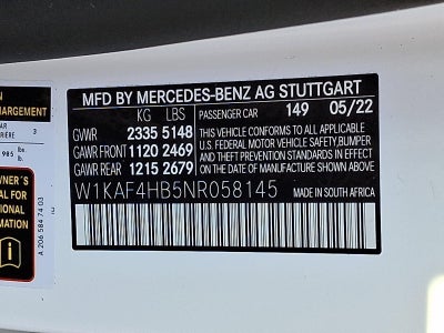 2022 Mercedes-Benz C-Class C 300 4MATIC® Sedan