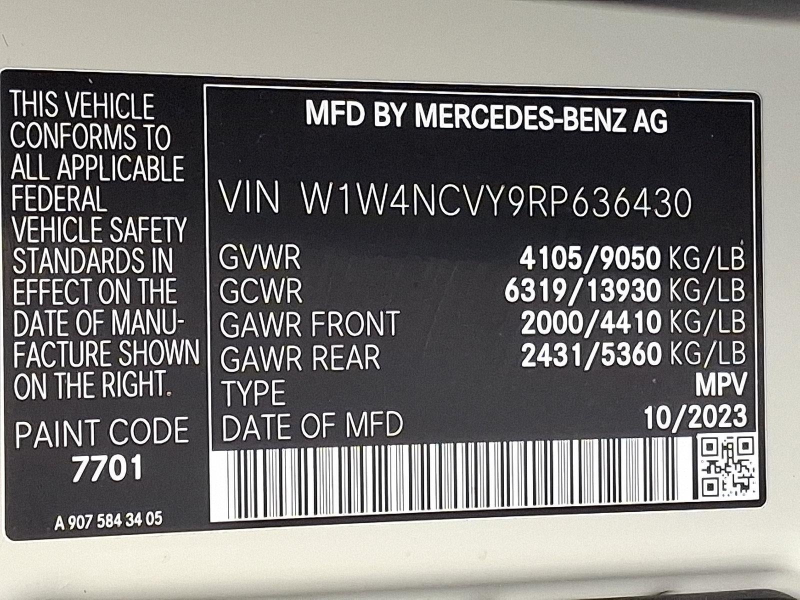 2024 Mercedes-Benz Sprinter Cargo Van 2500 High Roof I4 Diesel HO 170" AWD