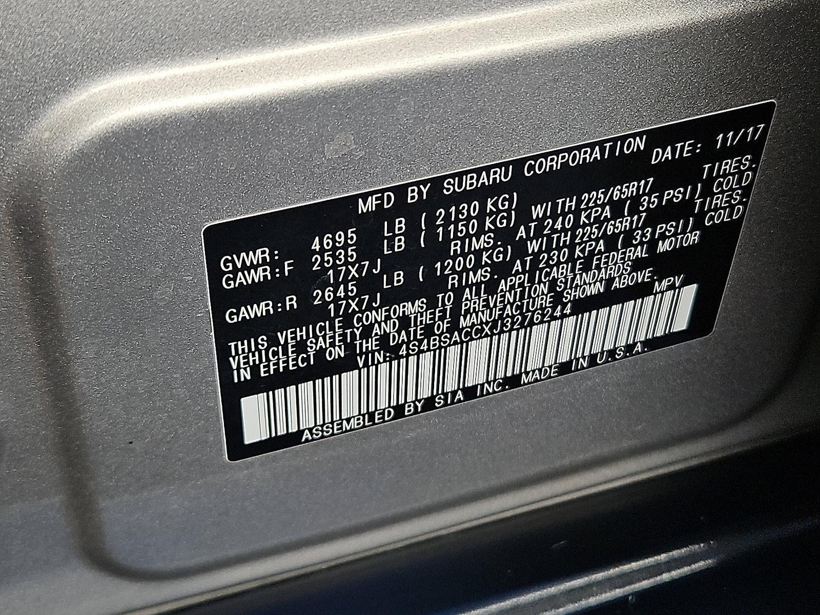 2018 Subaru Outback 2.5i Premium