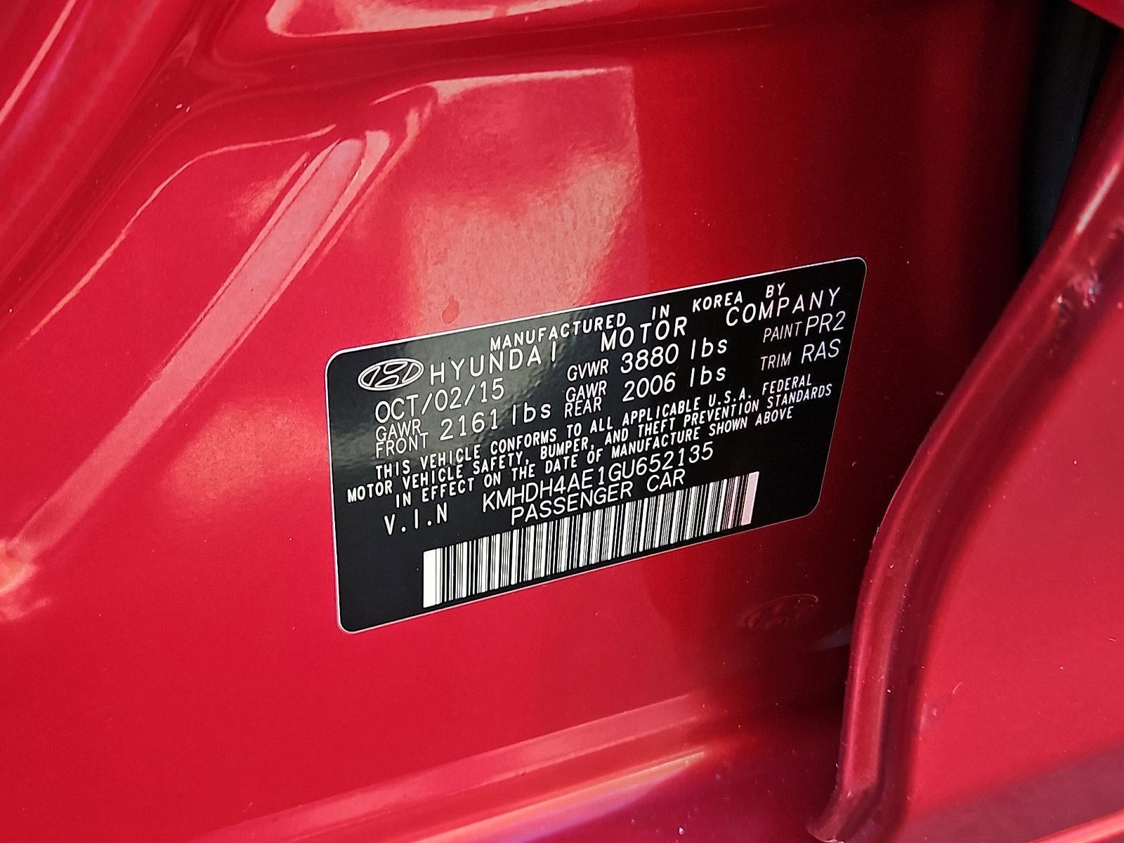 2016 Hyundai ELANTRA 4Dr Sdn Auto SE