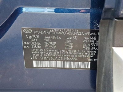 2020 Hyundai SANTA FE SEL 2.4L Auto AWD