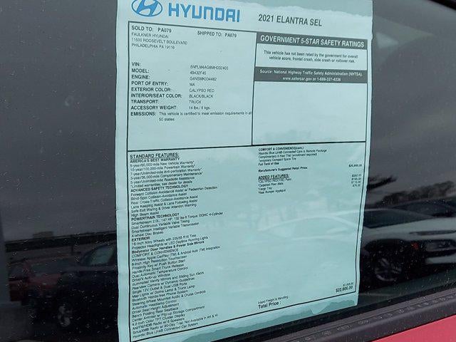 2021 Hyundai ELANTRA SEL