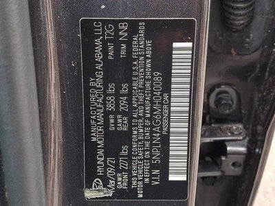 2021 Hyundai ELANTRA SEL IVT