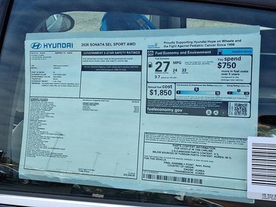 2026 Hyundai SONATA SEL Sport