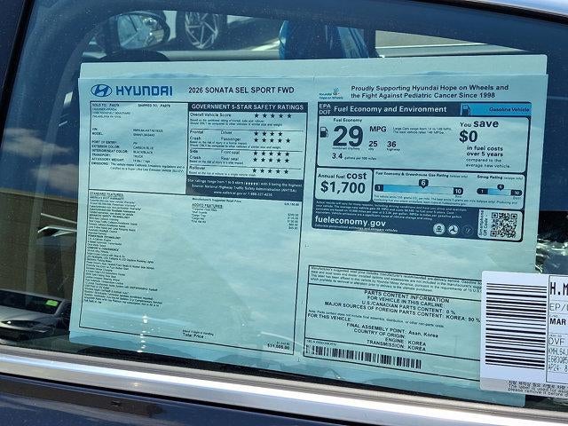 2026 Hyundai SONATA SEL Sport