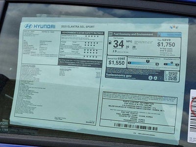 2025 Hyundai ELANTRA SEL Sport