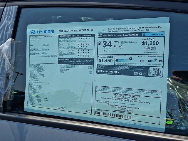 2026 Hyundai ELANTRA SEL Sport