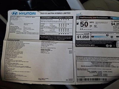 2025 Hyundai ELANTRA HYBRID Limited