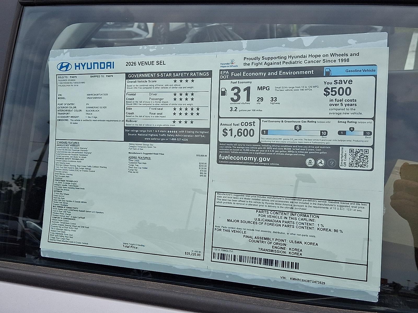 2026 Hyundai VENUE SEL