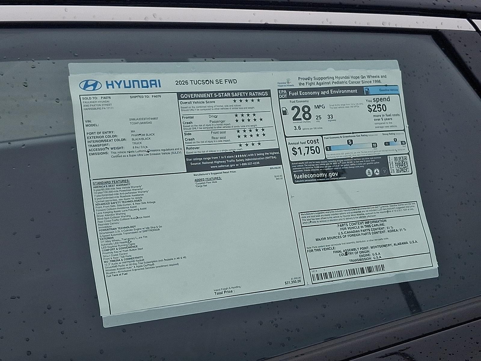 2026 Hyundai TUCSON SE FWD