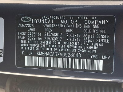 2027 Hyundai KONA SE AWD
