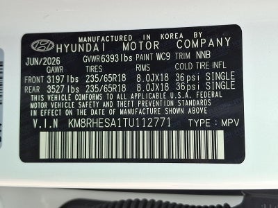 2026 Hyundai PALISADE HYBRID SEL Premium 8P
