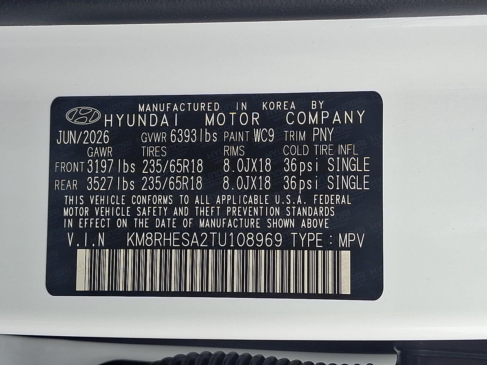 2026 Hyundai PALISADE HYBRID SEL Premium 7P