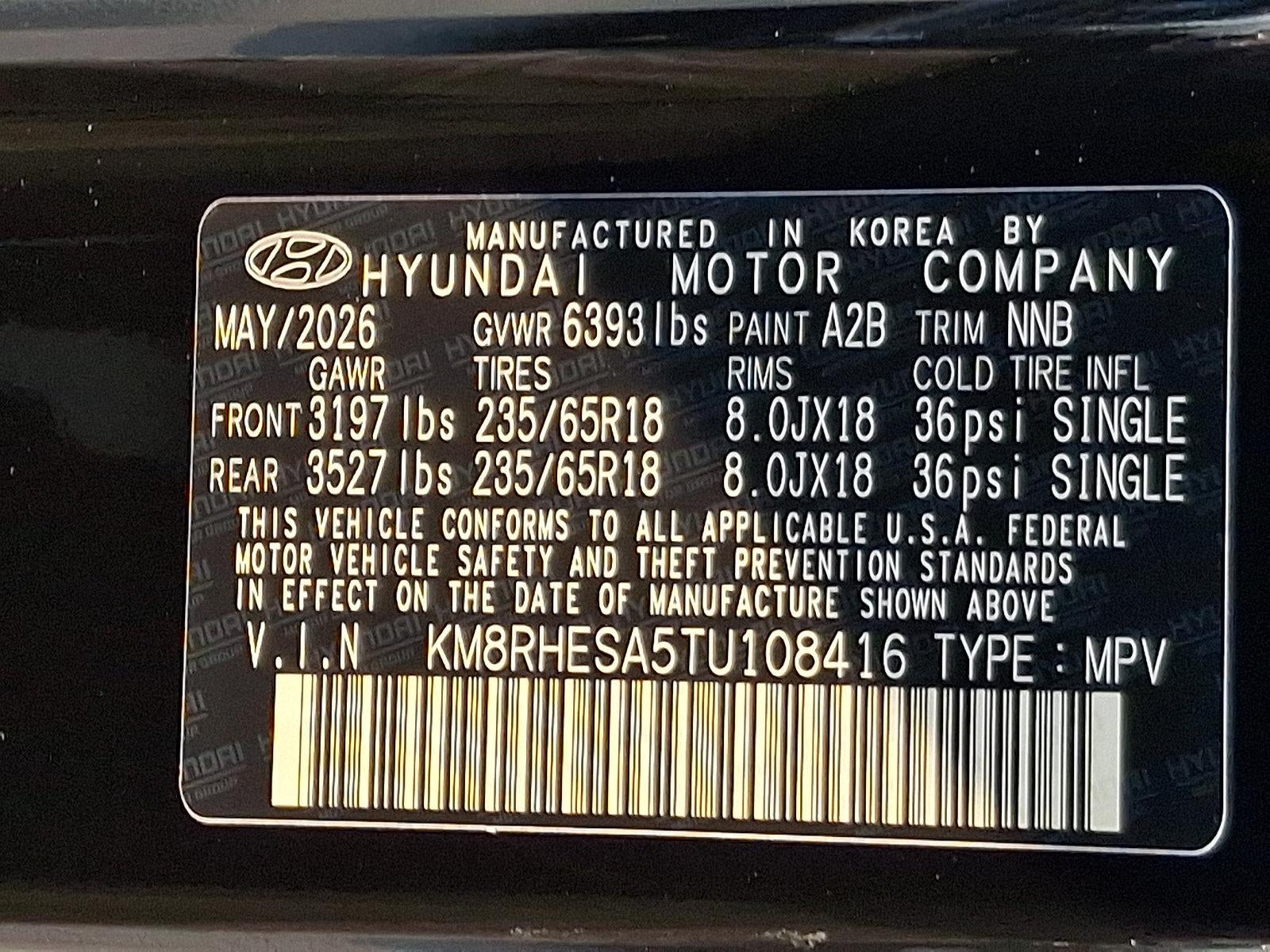 2026 Hyundai PALISADE HYBRID SEL Premium 8P