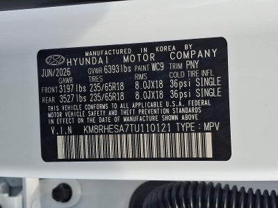 2026 Hyundai PALISADE HYBRID SEL Premium 8P