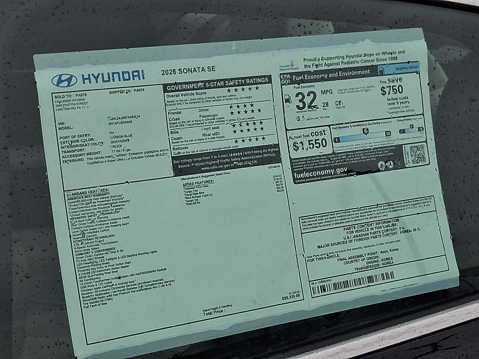 2026 Hyundai SONATA SE