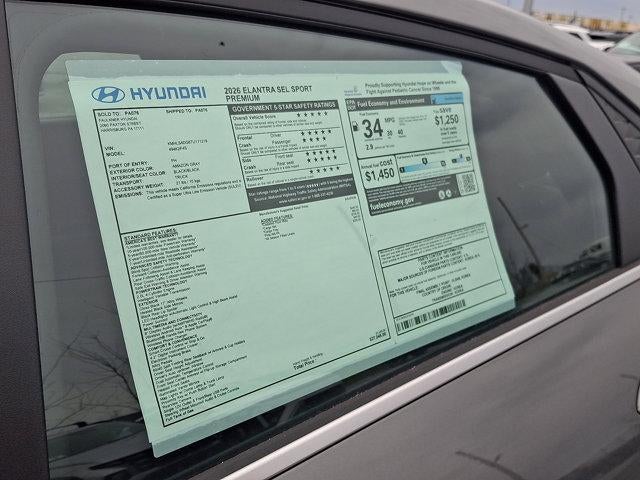 2026 Hyundai ELANTRA SEL Sport Premium