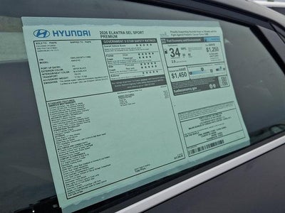 2026 Hyundai ELANTRA SEL Sport Premium