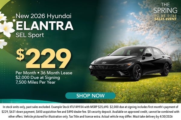 New 2026 Hyundai Elantra SEl