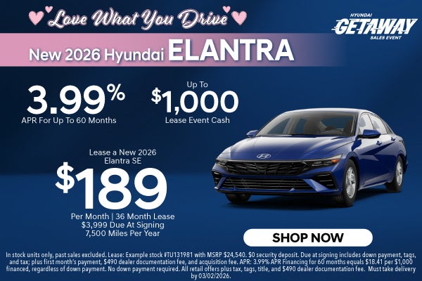 New 2026 Hyundai Elantra SE