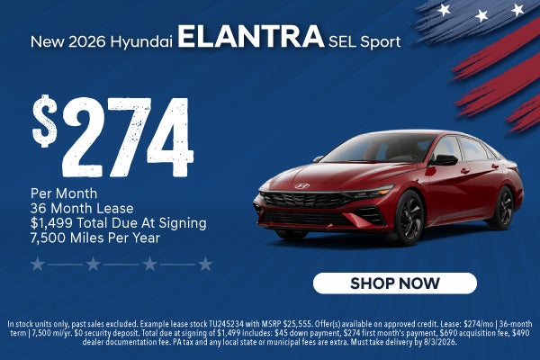 New 2026 Hyundai Elantra SEl