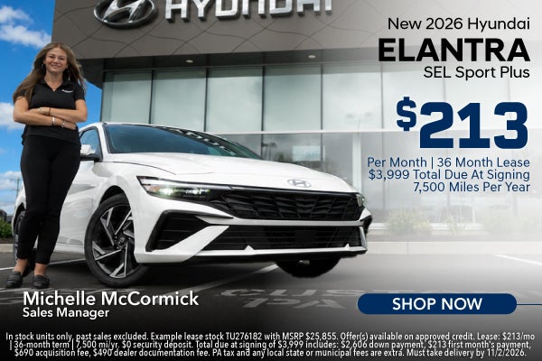 New 2026 Hyundai Elantra SEL Sport Plus