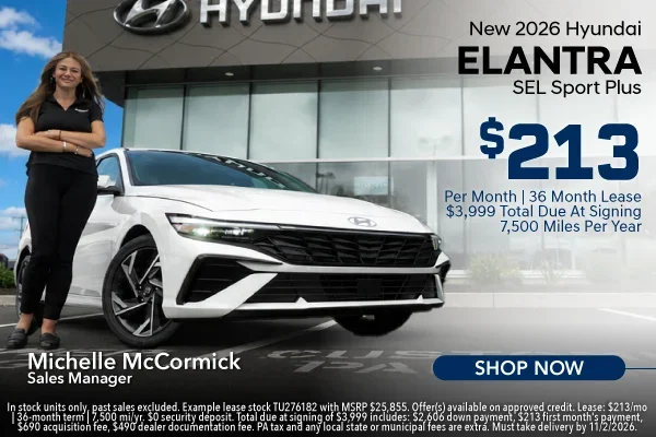 New 2026 Hyundai Elantra SEL Sport Plus