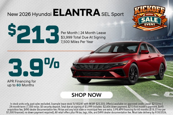 New 2026 Hyundai ELANTRA Gas Models