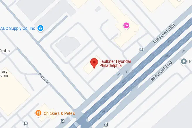 Faulkner Hyundai Philadelphia in Philadelphia PA map